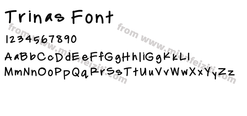 Trinas Font预览图2