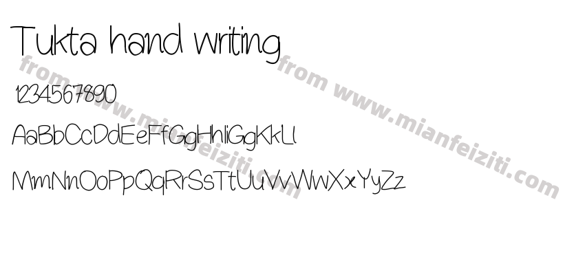 Tukta hand writing预览图2