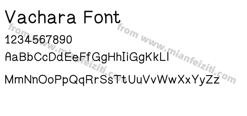 Vachara Font预览图2