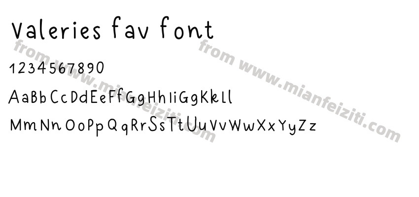 Valeries fav font预览图2
