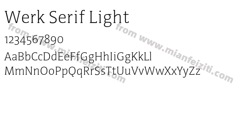 Werk Serif Light预览图2