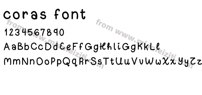 coras font预览图2