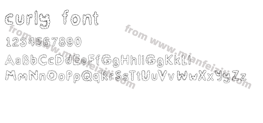 curly font预览图2
