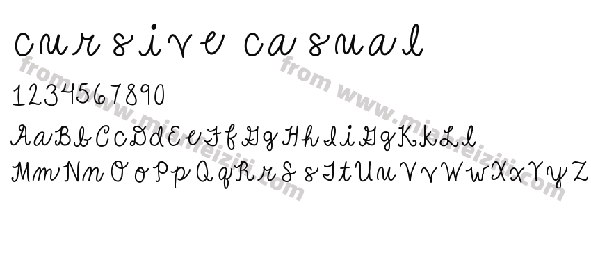 cursive casual预览图2