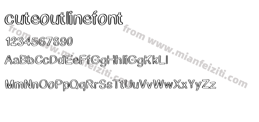 cuteoutlinefont预览图2