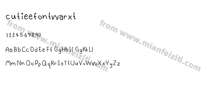 cutieefontwarxt预览图2