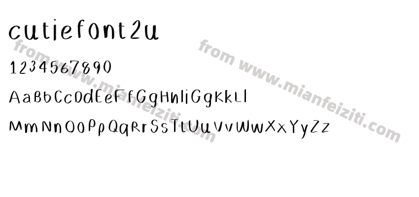 cutiefont2u预览图2