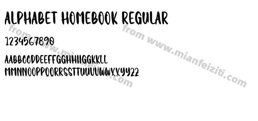 Alphabet Homebook Regular预览图2