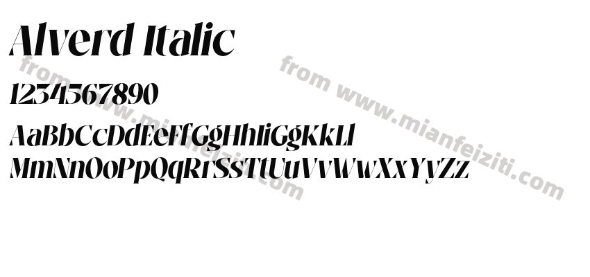 Alverd Italic预览图2