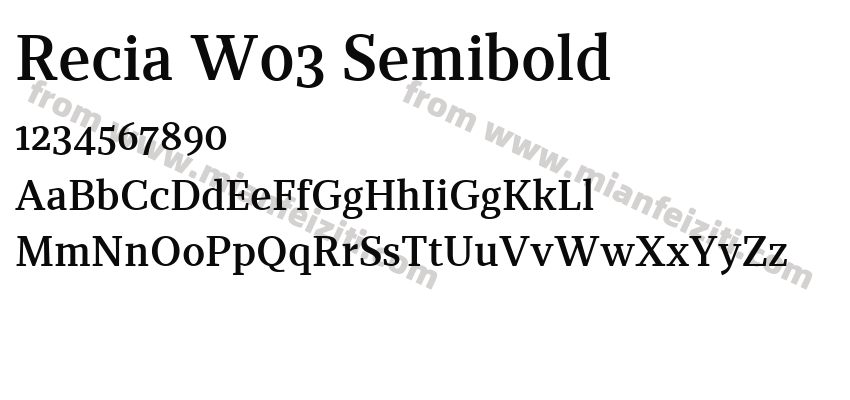 Recia W03 Semibold预览图2