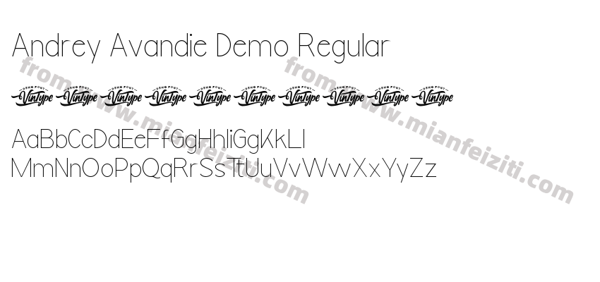 Andrey Avandie Demo Regular预览图2
