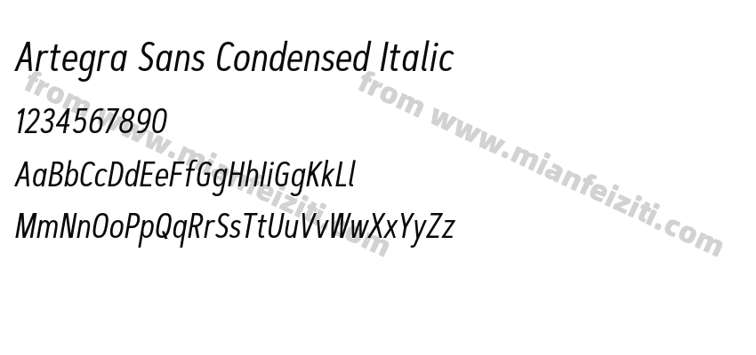 Artegra Sans Condensed Italic预览图2