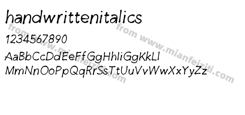handwrittenitalics预览图2