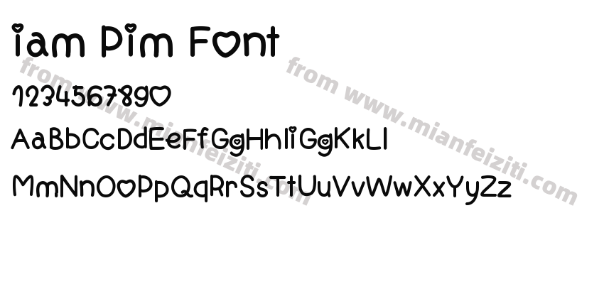iam Pim Font预览图2