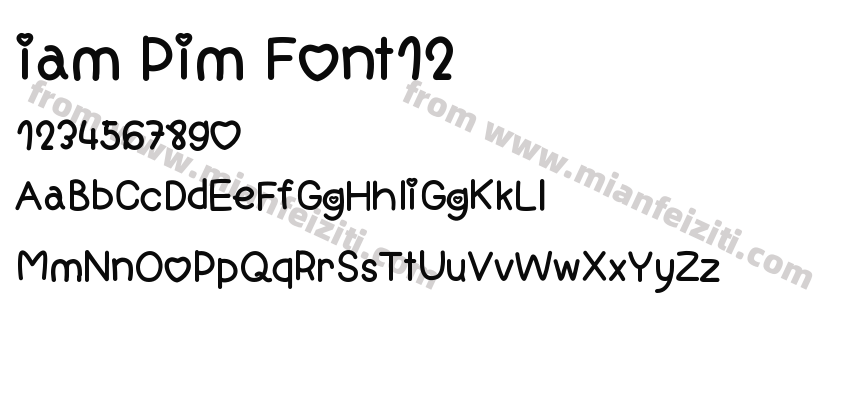 iam Pim Font12预览图2