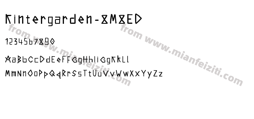 Kintergarden-8M8ED字体预览