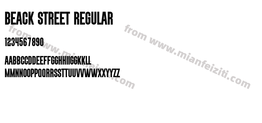 Beack Street Regular预览图2