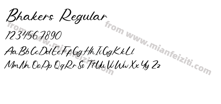 Bhakers Regular预览图2