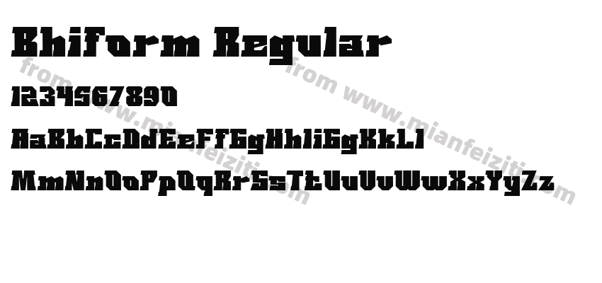 Bhiform Regular预览图2