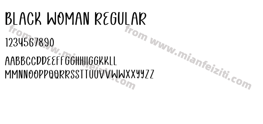 Black Woman Regular预览图2