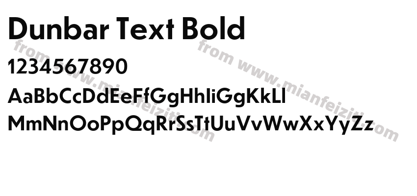 Dunbar Text Bold预览图2