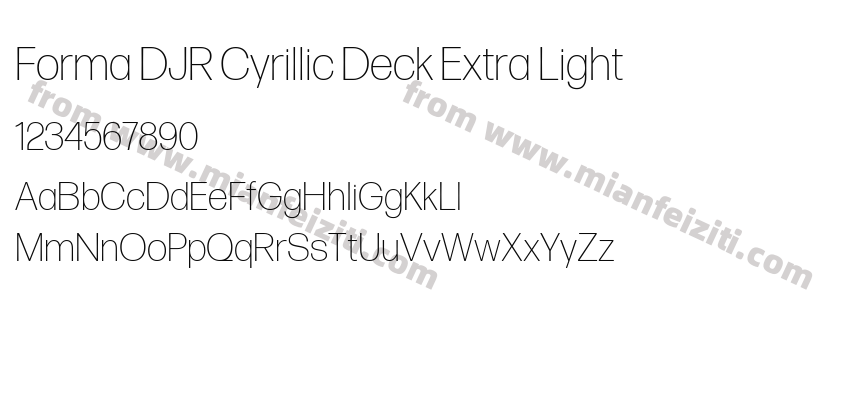 Forma DJR Cyrillic Deck Extra Light预览图2