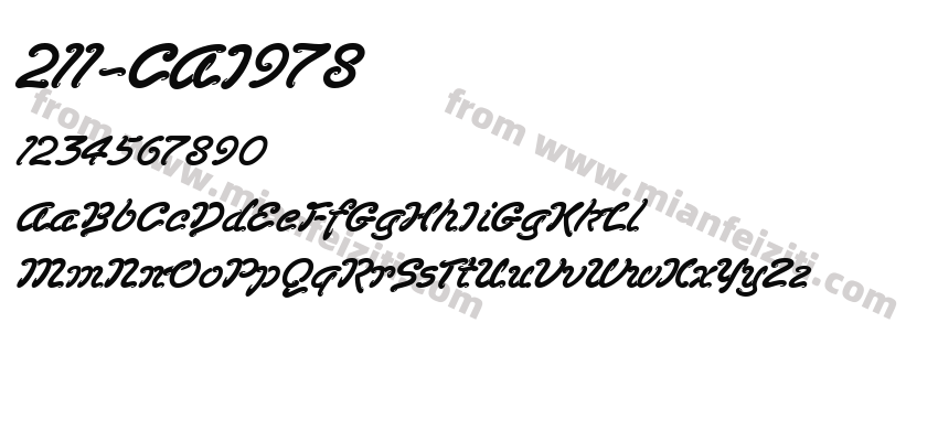 211-CAI978字体预览
