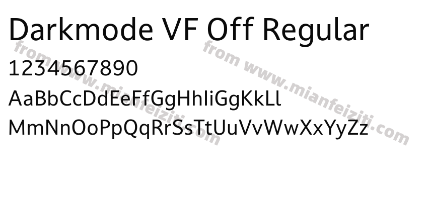 Darkmode VF Off Regular预览图2