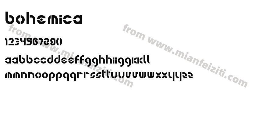 bohemica字体预览