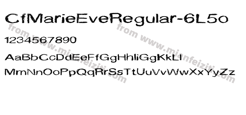 CfMarieEveRegular-6L5o字体预览