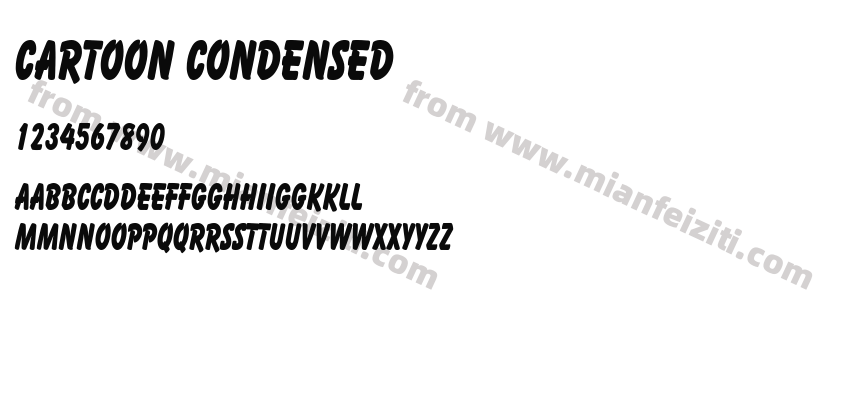 Cartoon Condensed字体预览