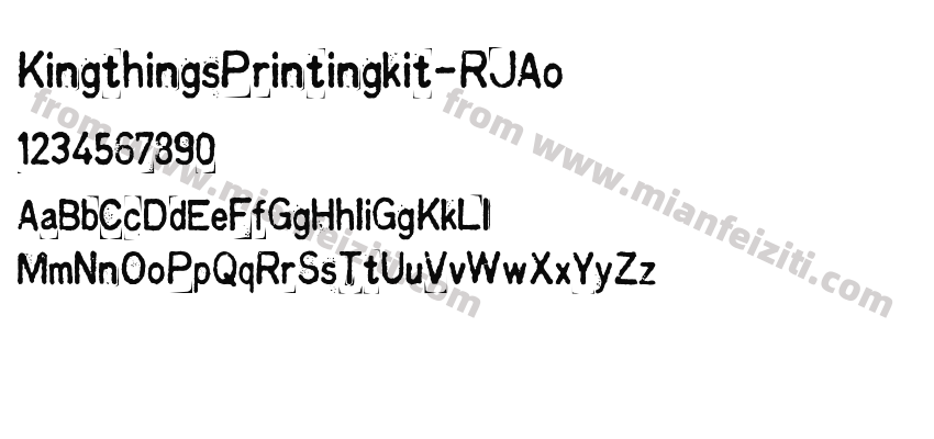 KingthingsPrintingkit-RJAo字体预览
