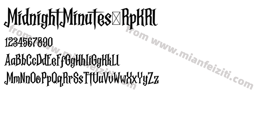 Midnight Minutes Regular预览图2