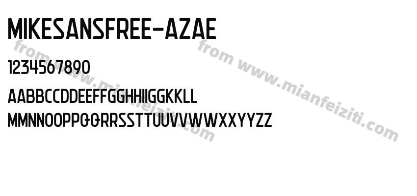 Mike Sans Free Regular预览图2