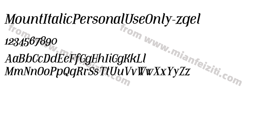 Mount Italic PERSONAL USE ONLY预览图2