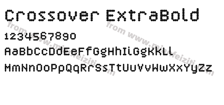 Crossover ExtraBold字体预览