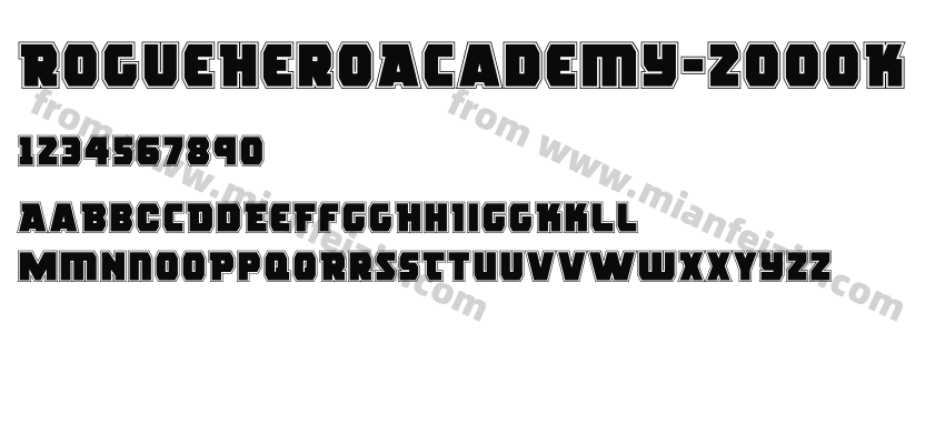 RogueHeroAcademy-2OOoK字体预览