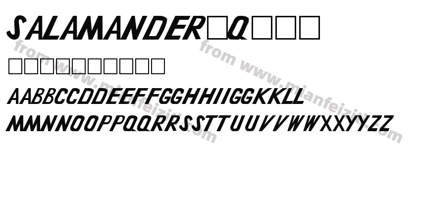 Salamander-q290字体预览