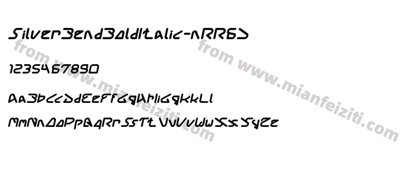 Silver Bend Bold Italic nRR6J预览图2