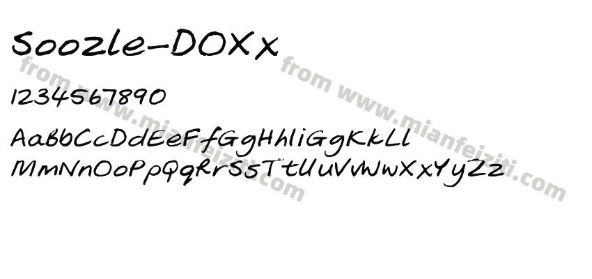 Soozle-DOXx字体预览