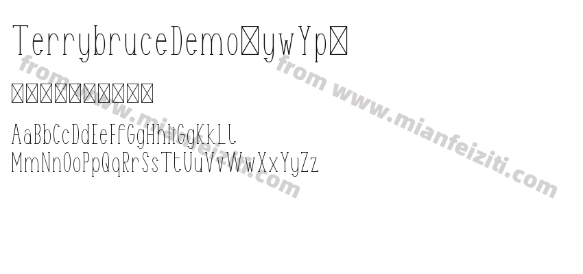 Terry BruceDEMO Regular预览图2