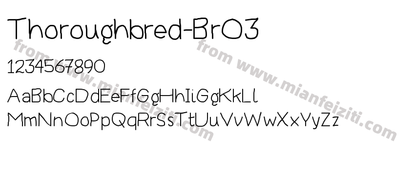 Thoroughbred-BrO3字体预览