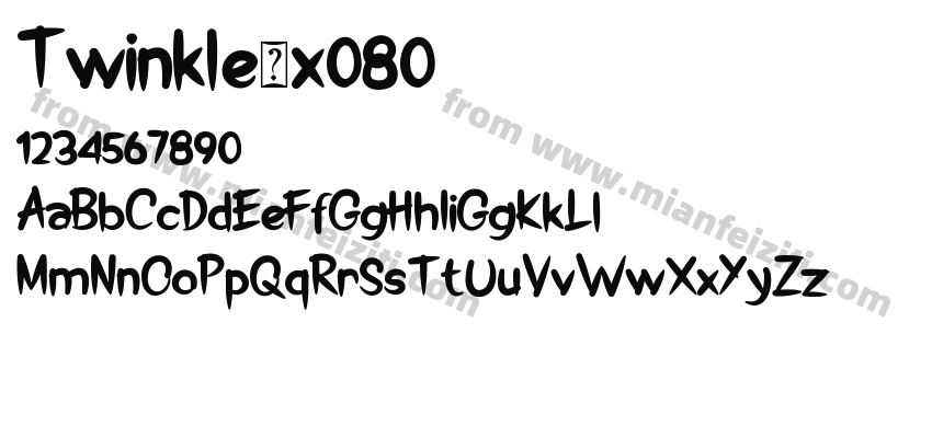 Twinkle-x080字体预览