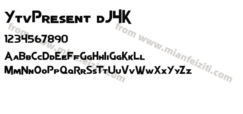 YtvPresent-dJ4K字体预览