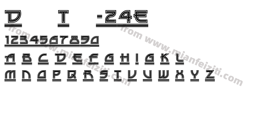 DriveThru-24Ed字体预览