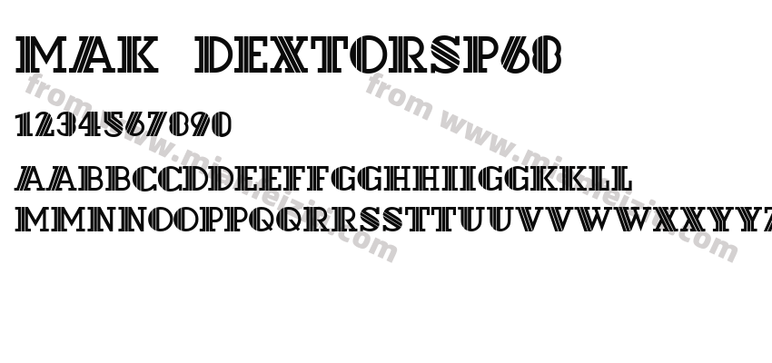 MAK DextorSP68字体预览