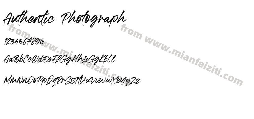 Authentic Photograph字体预览