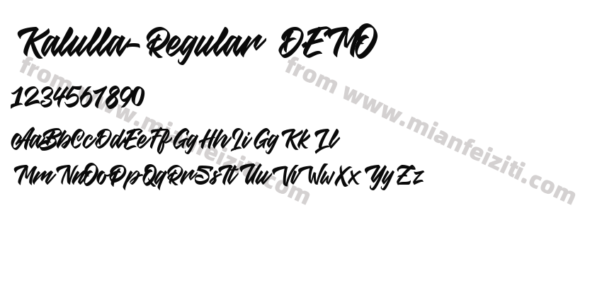 Kalulla Regular DEMO预览图2