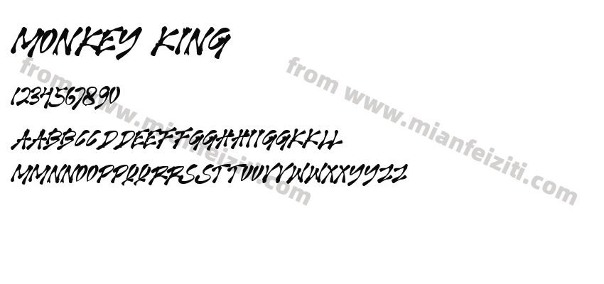 MONKEY KING字体预览