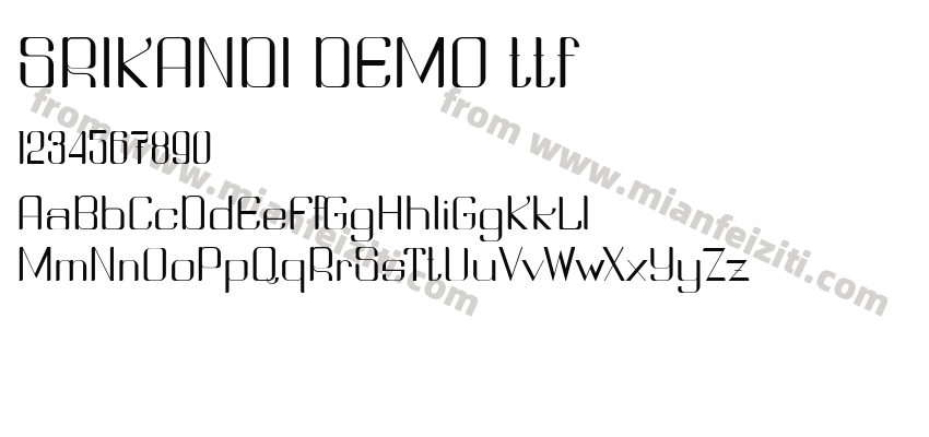SRIKANDI DEMO ttf预览图2